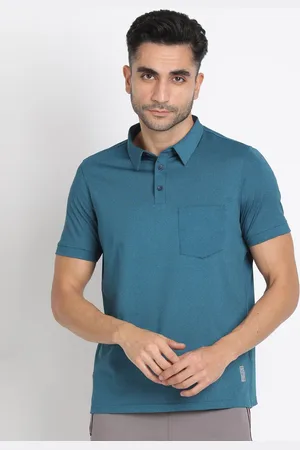 Turtle Men Solid Polo Collar Pocket Slim Fit T-shirt