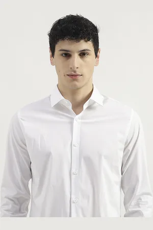 Benetton Men Solid Slim Fit Opaque Formal Shirt