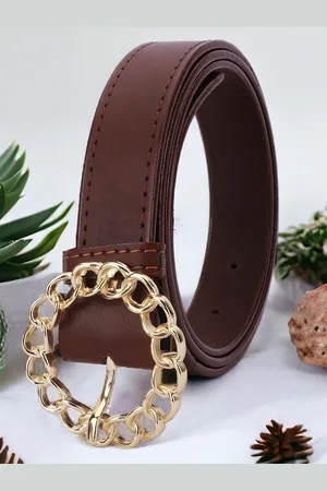 DressBerry Women Solid Tang Closure Belt