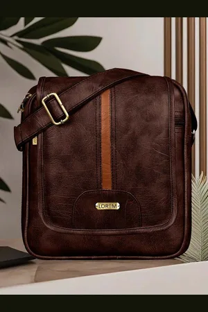 Lorem Brown Stylish Faux Leather Cross Body Sling Bag