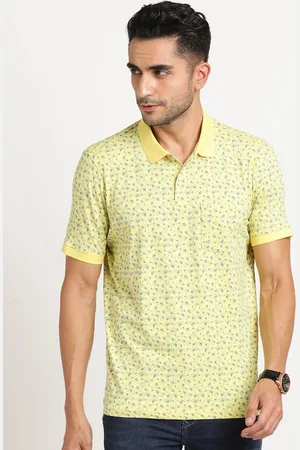 Turtle Men Abstract Micro Ditsy Printed Polo Collar Pure Cotton Pocket Slim Fit T-shirt
