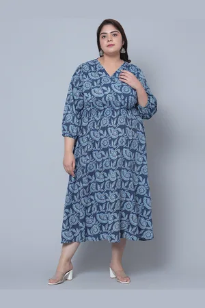 Bani Women Floral Print Empire Midi Dress