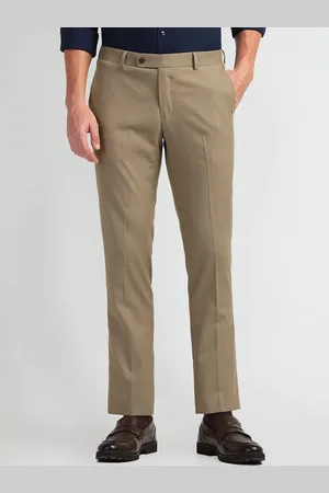 Arrow Men Tapered Fit Mid-Rise Flat-Front Formal Trousers