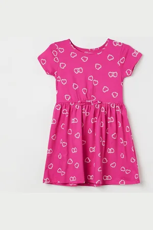 Lifestyle Girls Conversational Printed Flared Cotton Fit & Flare Dress