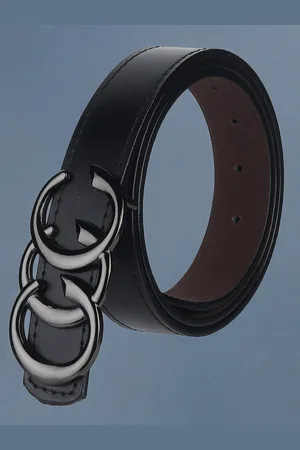 DressBerry Women Solid Push Pin Closure Belt