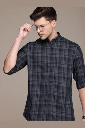 Nautica Slim Fit Checked Pure Cotton Casual Shirt