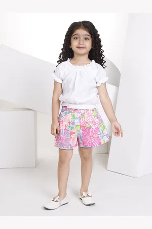 Peppermint Girls Round Neck Top with Shorts