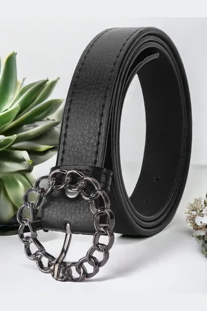 DressBerry Women Solid Tang Closure Belt