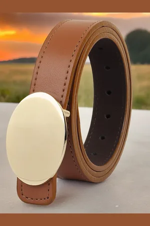 DressBerry Women Solid Push Pin Closure Belt