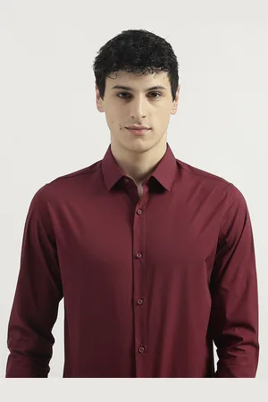 Benetton Men Solid Cotton Slim Fit Opaque Formal Shirt