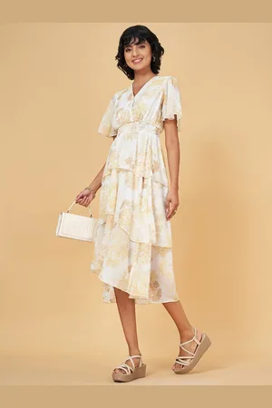 Pantaloons Floral Print Fit & Flare Midi Dress