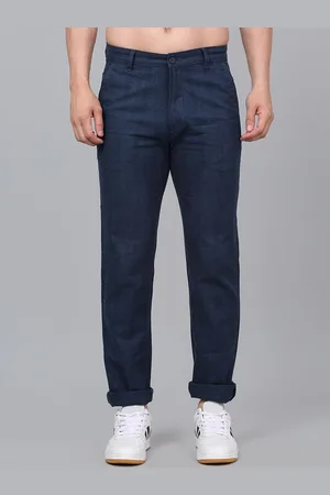 CANTABIL Men Mid-Rise Tapered Fit Trousers