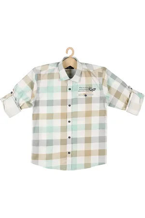 CAVIO Boys Buffalo Checks Cotton Checked Casual Shirt