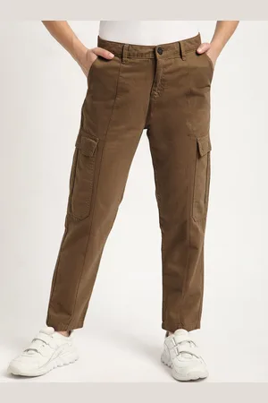 IVOC Women Panelled Cotton Cargo Trousers