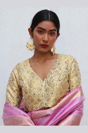 Chidiyaa Woven Design Saree Blouse