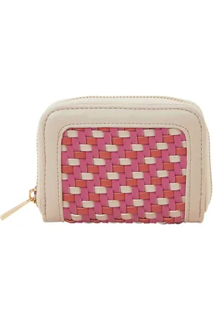Accessorize Women Woven Design Zip Around Wallet
