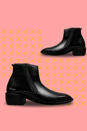 BXXY Men Block Heel Zipper Formal Boots
