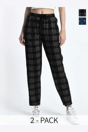 BAESD Women Pack Of 3 Checked Dry-Fit Track Pants