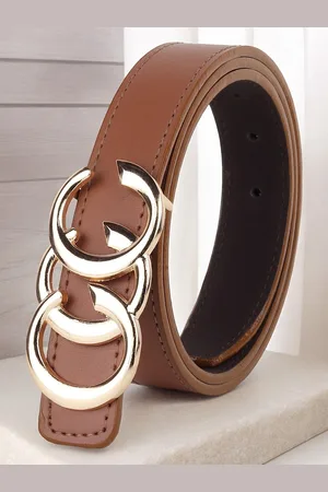 DressBerry Women Solid Push Pin Closure Belt