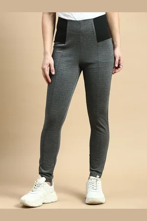 De Moza Women Skinny Fit Jacquard Treggings