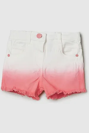 Max Collection Girls Ombre Printed Mid-Rise Denim Shorts