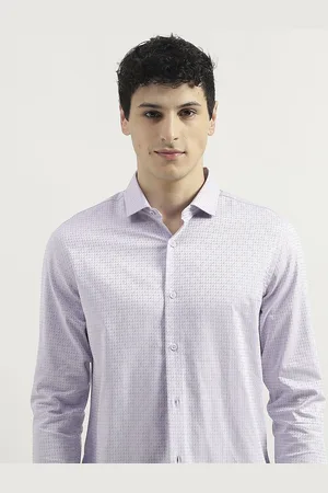 Benetton Men Cotton Slim Fit Opaque Printed Formal Shirt