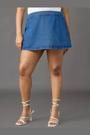 FREAKINS Pure Cotton Denim Skorts