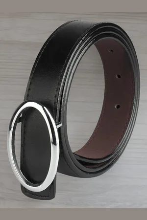 DressBerry Women Solid Push Pin Closure Belt