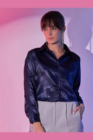 BuyNewTrend Women Comfort Boxy Faded Opaque Casual Shirt