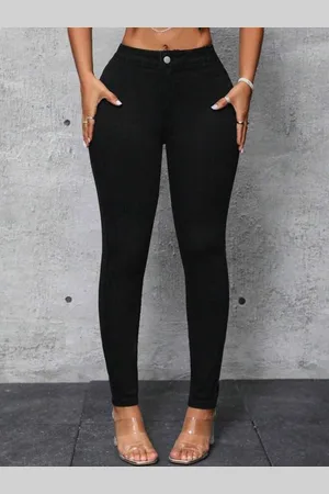 Broadstar Women Smart Skinny Fit Clean Look High-Rise Dark Shade Stretchable Jeans