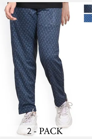 BAESD Girls Checked Pack Of 2 Dry-Fit Track Pants