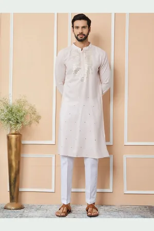 See Designs Floral Yoke Design Regular Sequinned Kurta with Pyjamas