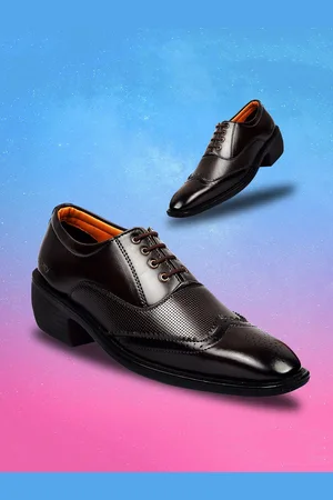 BXXY Men Textured Round Toe Formal Brogues