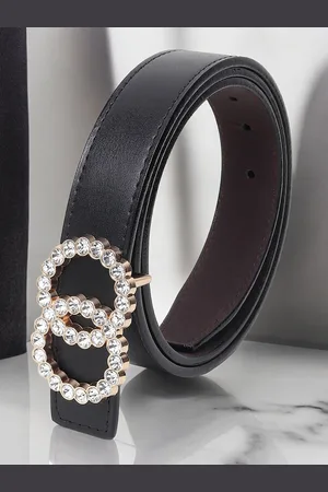 DressBerry Women Solid Push Pin Closure Belt