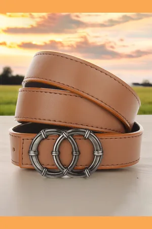 DressBerry Women Solid Push Pin Closure Belt