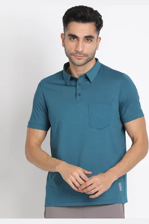 Turtle Men Solid Polo Collar Pocket Slim Fit T-shirt