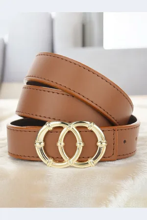 DressBerry Women Solid Push Pin Closure Belt