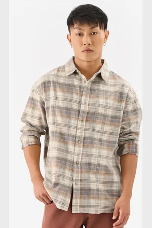 The Souled Store Men Tartan Checks Opaque Checked Casual Shirt