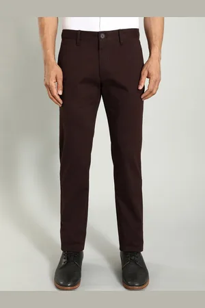 Indian Terrain Men Solid Brooklyn Slim Fit Chinos Trousers