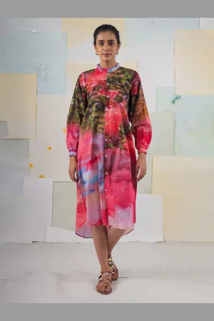 BUTA BUTI Women Tie and Dye Print Shirt Dress