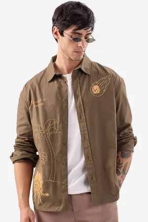 The Souled Store Men Graphic Printed Spread Collar Cotton Casual Shirt