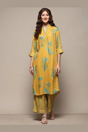 Biba Floral Printed Straight Kurta With Palazzo