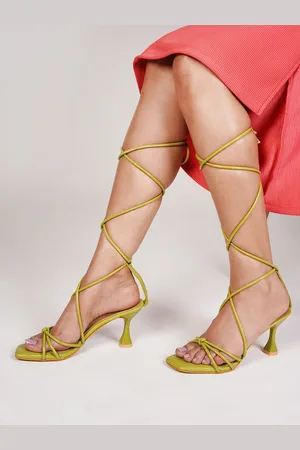 Scentra Synthetic Square Toe Kitten Heels