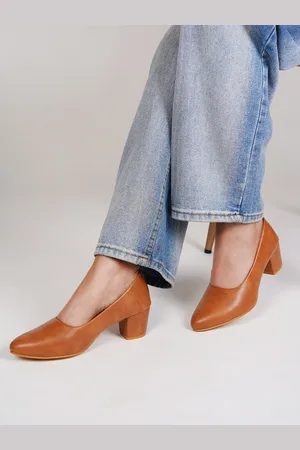 Scentra Tan Party Block Pumps