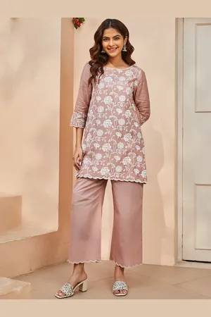 Biba Women Floral Printed Regular Kurta with Palazzos