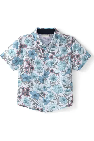 CrayonFlakes Boys Floral Opaque Printed Casual Shirt