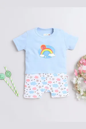 BUMZEE Infant Boys Printed Pure Cotton Rompers