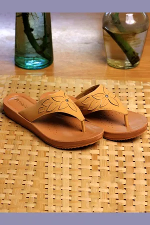 Inblu Women Open Toe Flats with Laser Cuts