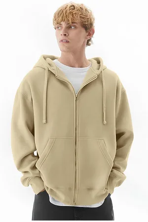 Maniac Men Solid Hooded Neck Full Sleeve Sweatshirt