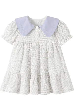 Stylecast Girls Floral Printed Cotton Fit & Flare Mini Dress